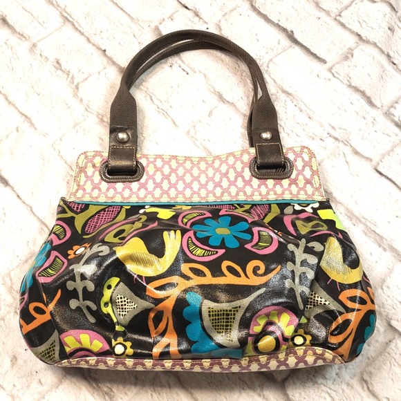 Fossil Key Per women's Coated Canvas Colorful Purse - Picture 1 of 6